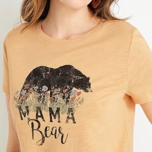 Maurices Yellow Mama Bear Graphic Tee